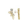 Kristallen Oorbellen Earpin Two Rows Romee
