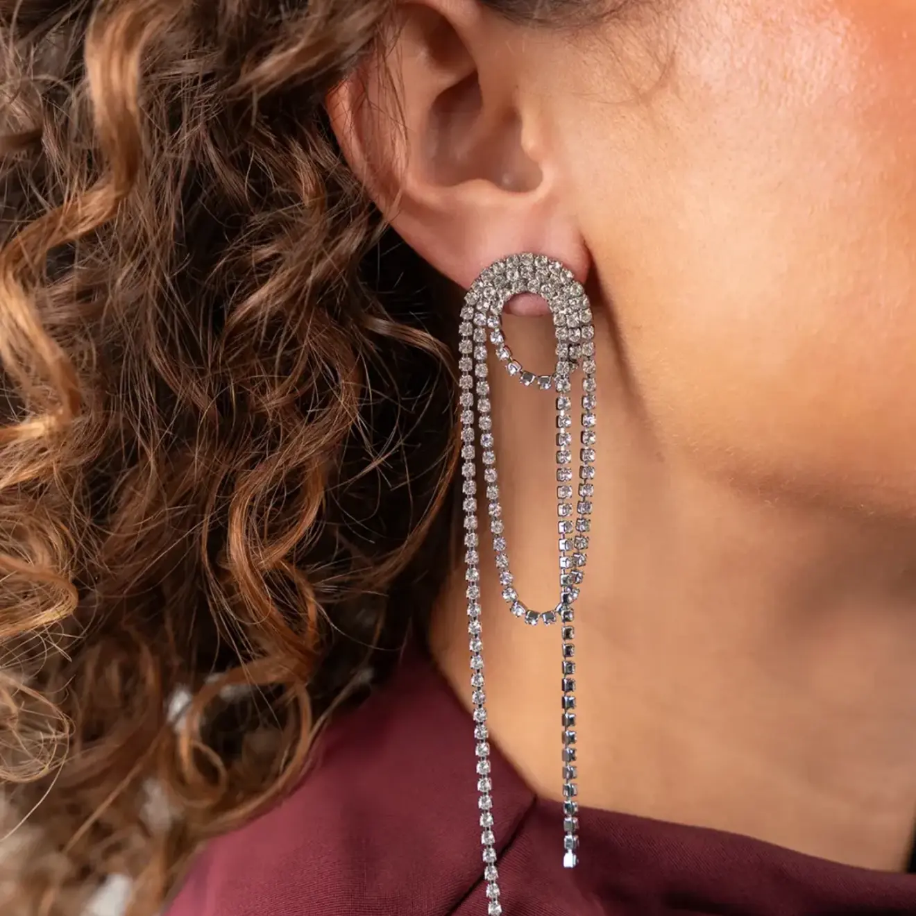 Zilveren Oorbellen Lariat Rowan