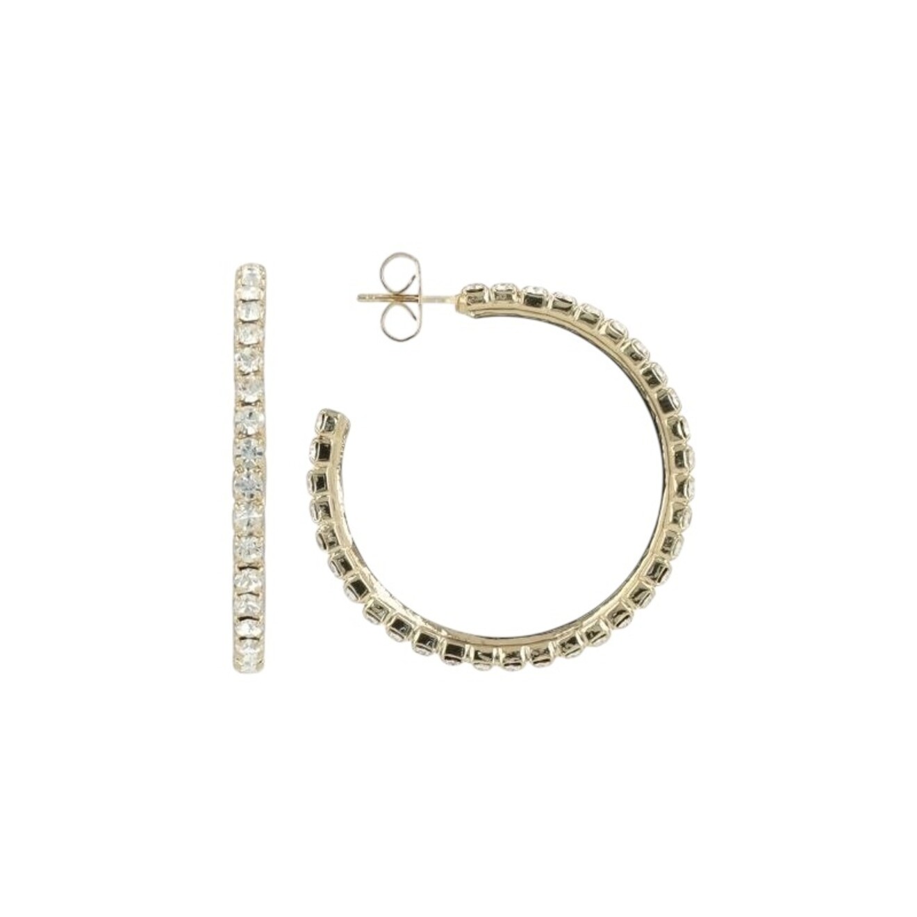 Gouden Oorbellen Creole Fine Stones L Noor