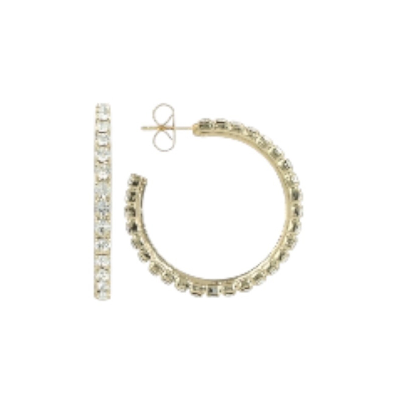 Gouden Oorbellen Creole Fine Stones M Noor