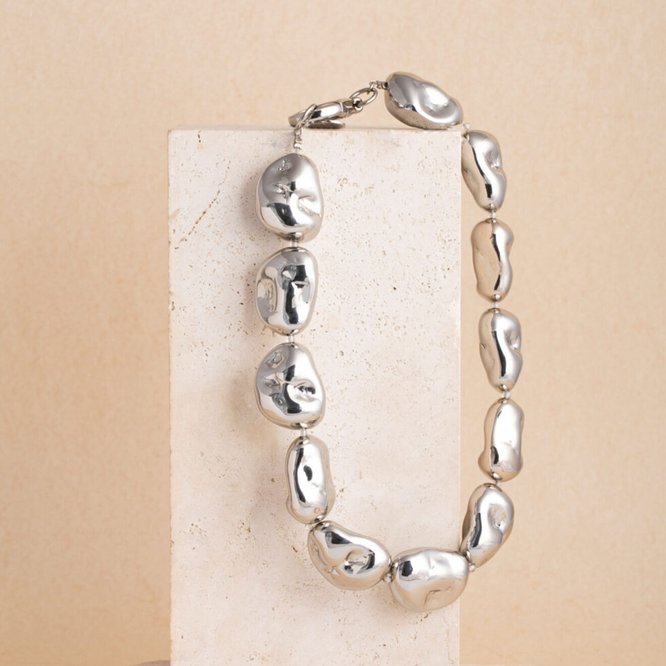 Oceane wild pearl ketting zilver large