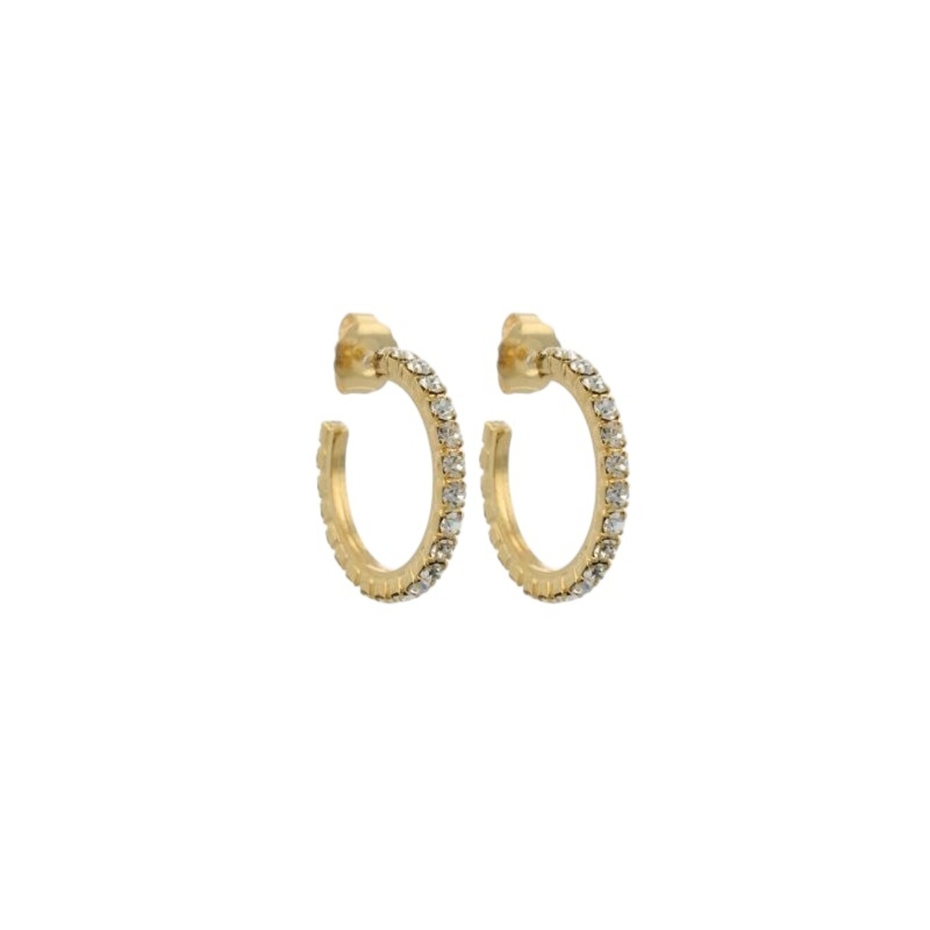 Gouden oorbellen creole fine stones