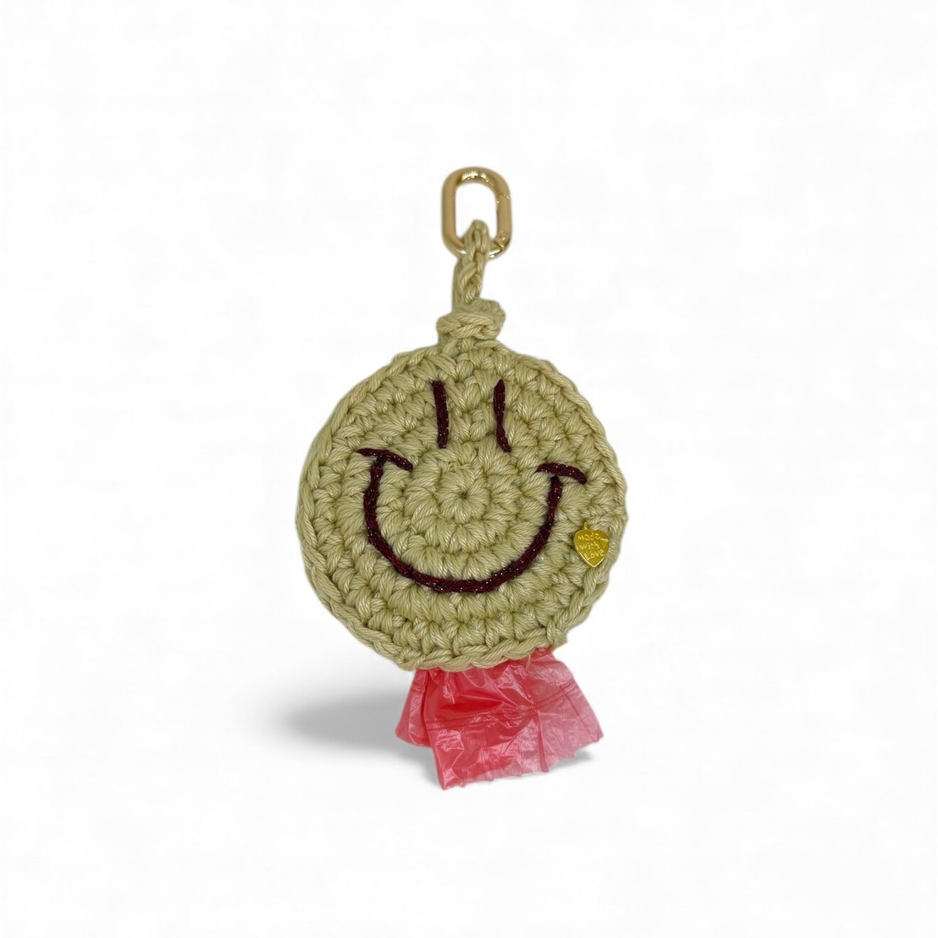 Smiley poopbag crème