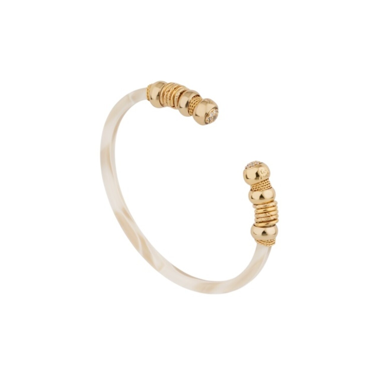 Sari strass armband acetate - Ivory