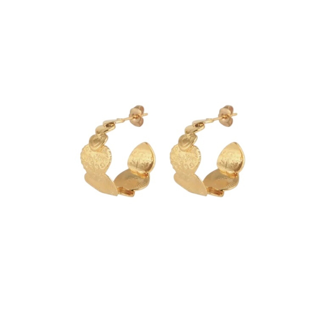 Cuore hoop oorbellen goud