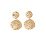 Eclipse strass oorbellen large goud