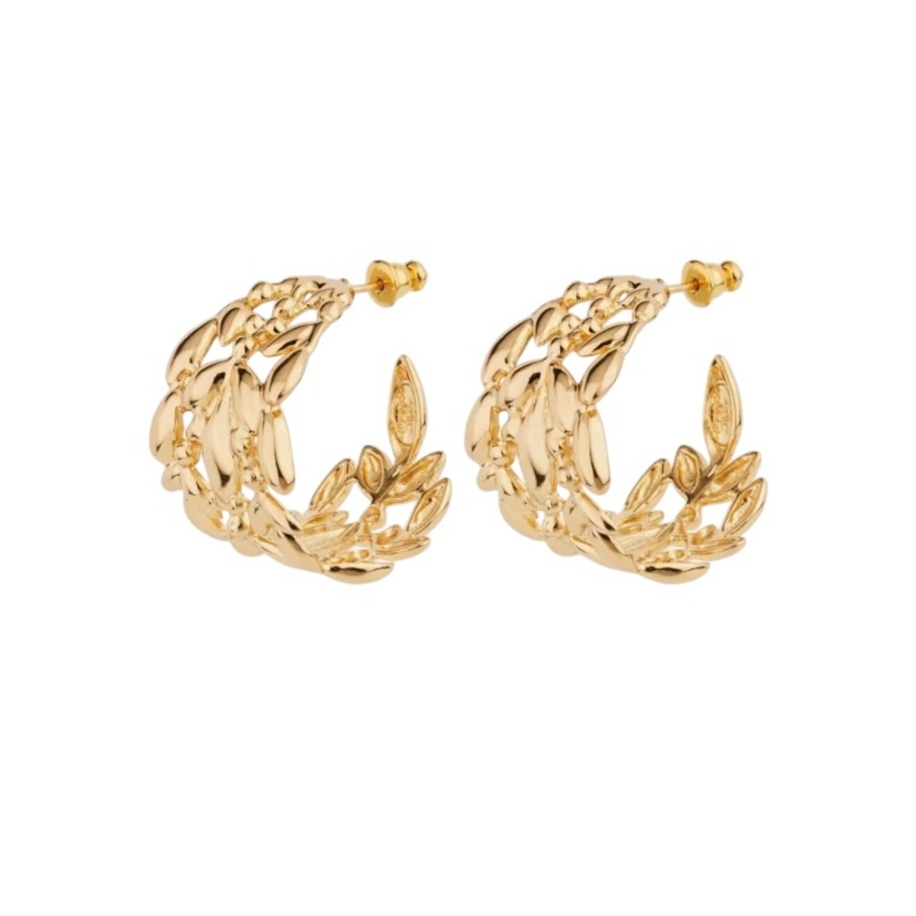 Olea cuff hoop oorbellen goud