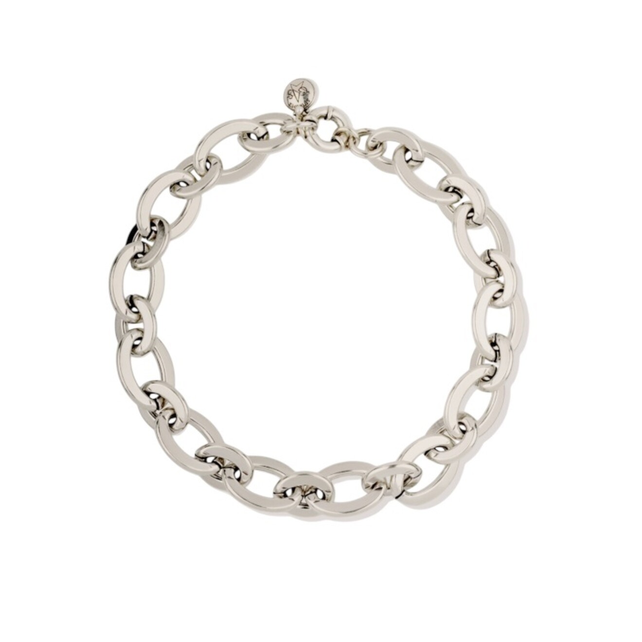 Maille oval ketting zilver