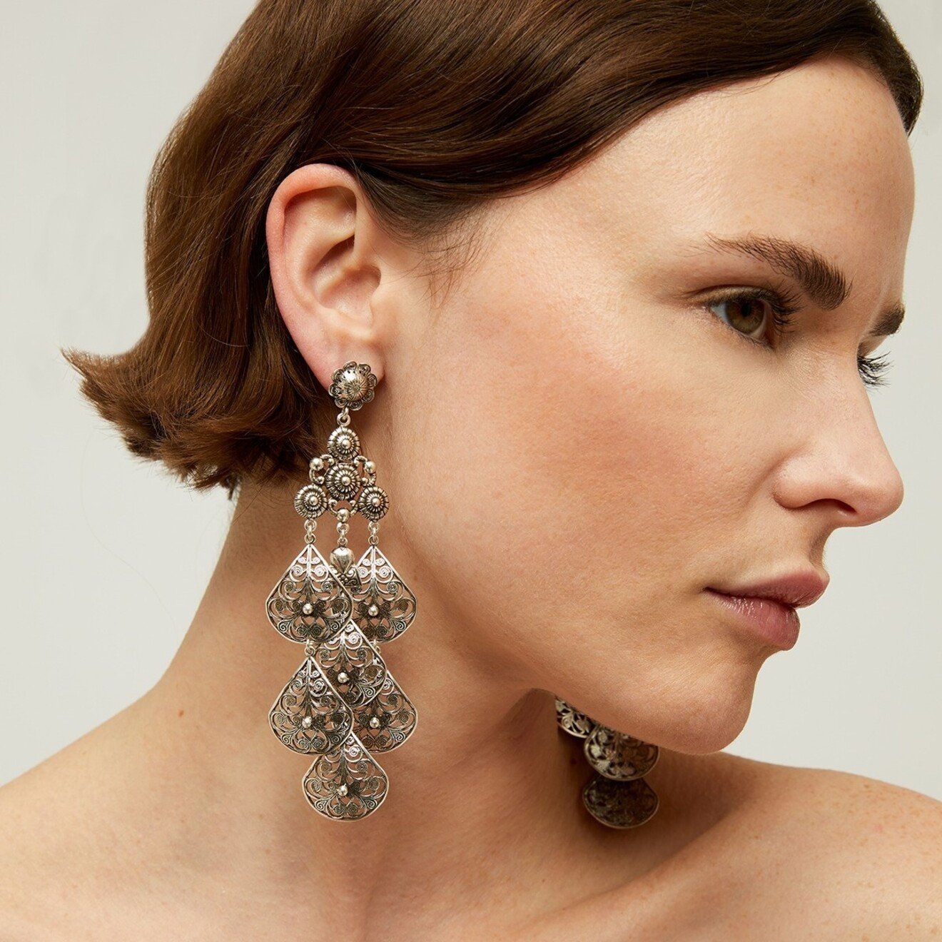 Orferia oorbellen large zilver