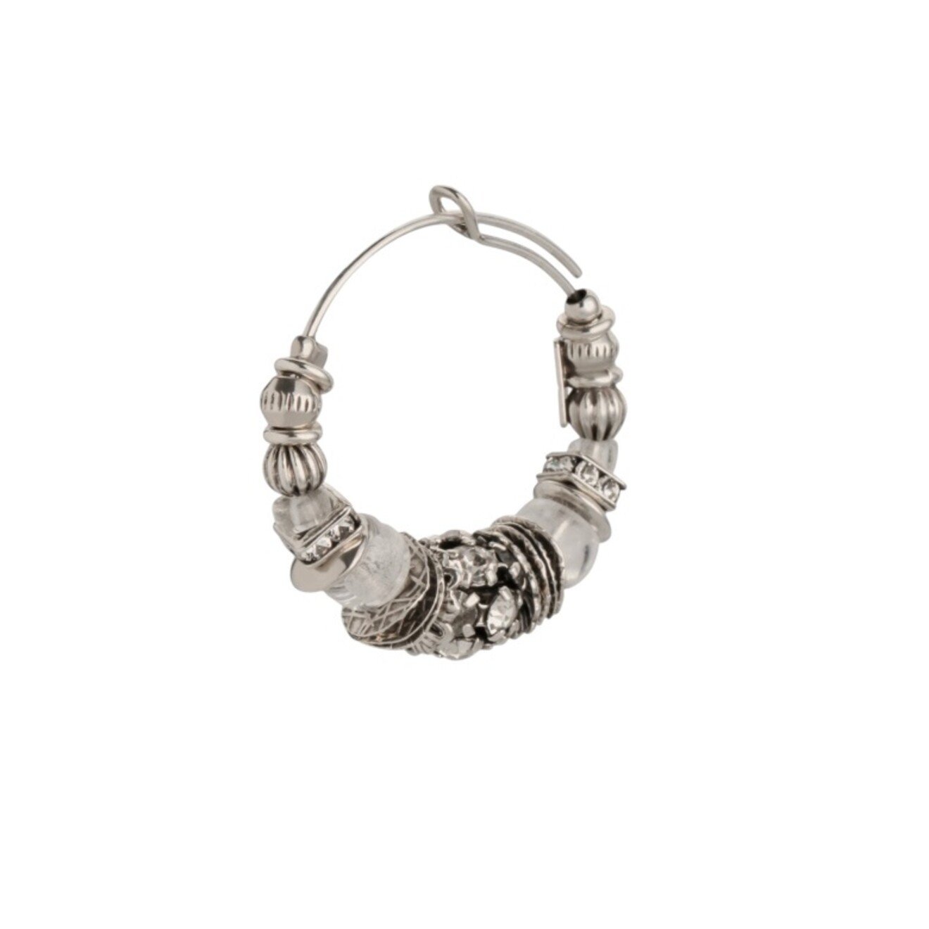 Aloha hoop oorbellen zilver