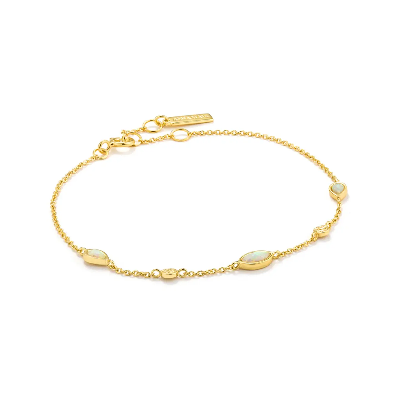 Opal armband goud