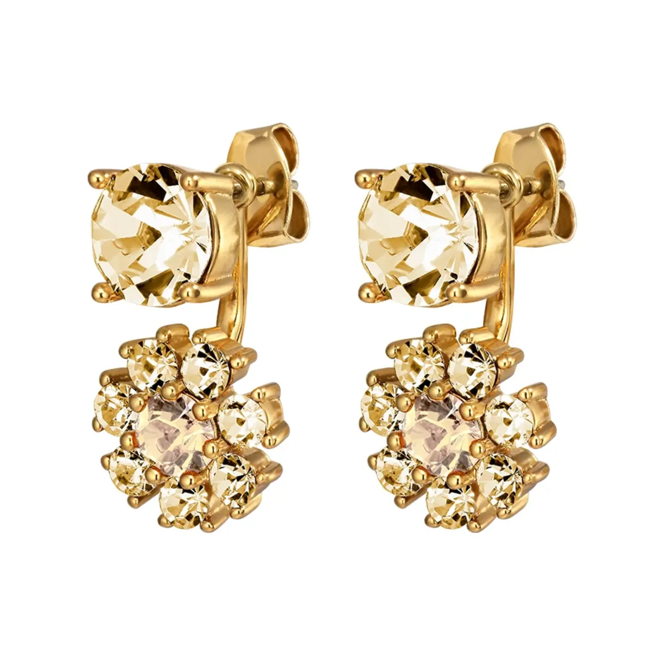 Floss oorbellen champagne goud