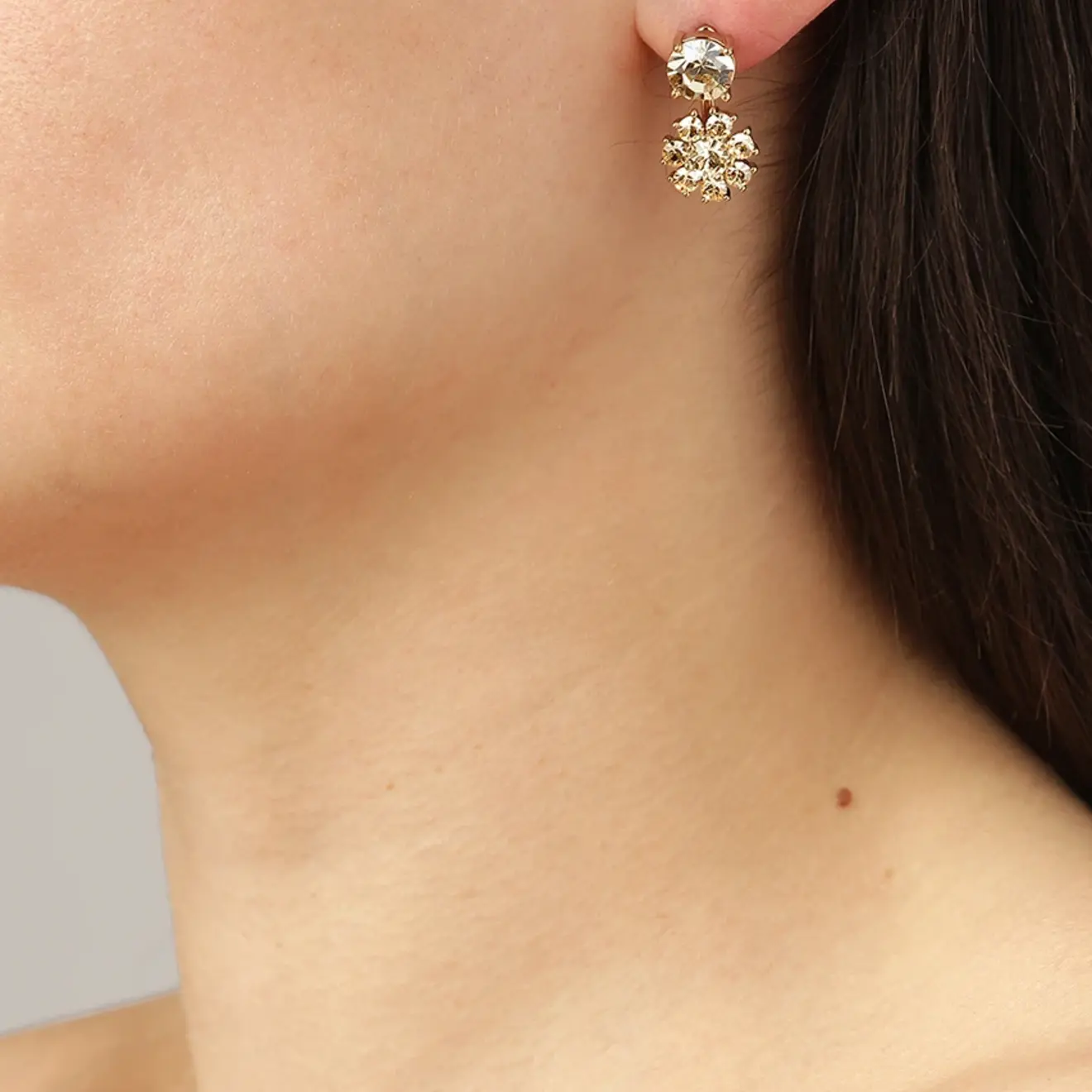 Floss oorbellen champagne goud