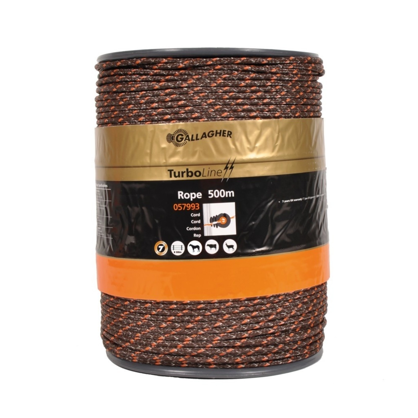 Gallagher Cordon tressé Gallagher TurboLine – terra, 500 m