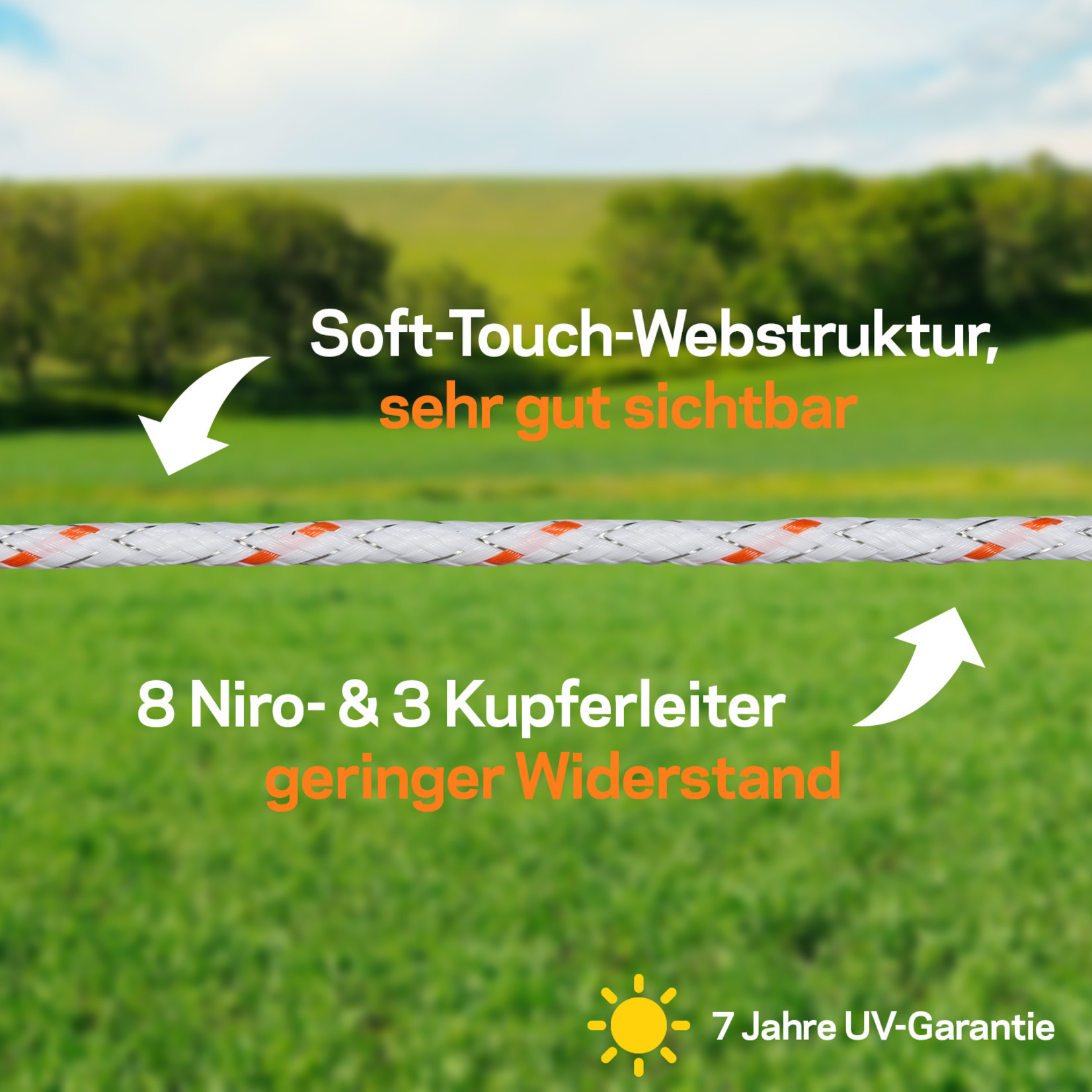 Gallagher Cordon TurboLine (blanc, 200 mètre)