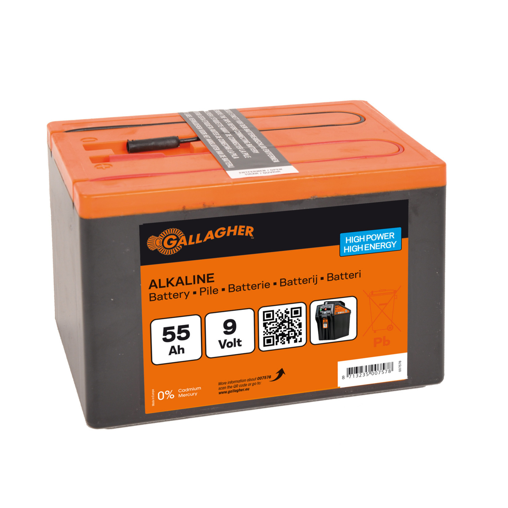 Gallagher Pile Gallagher Powerpack – 9 V, 55 Ah