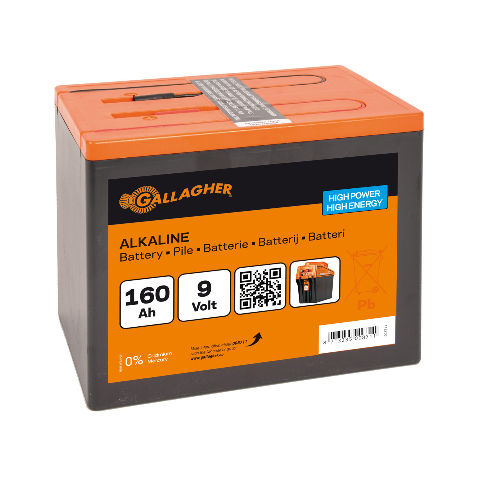Gallagher Pile Gallagher Powerpack – 9 V, 160 Ah