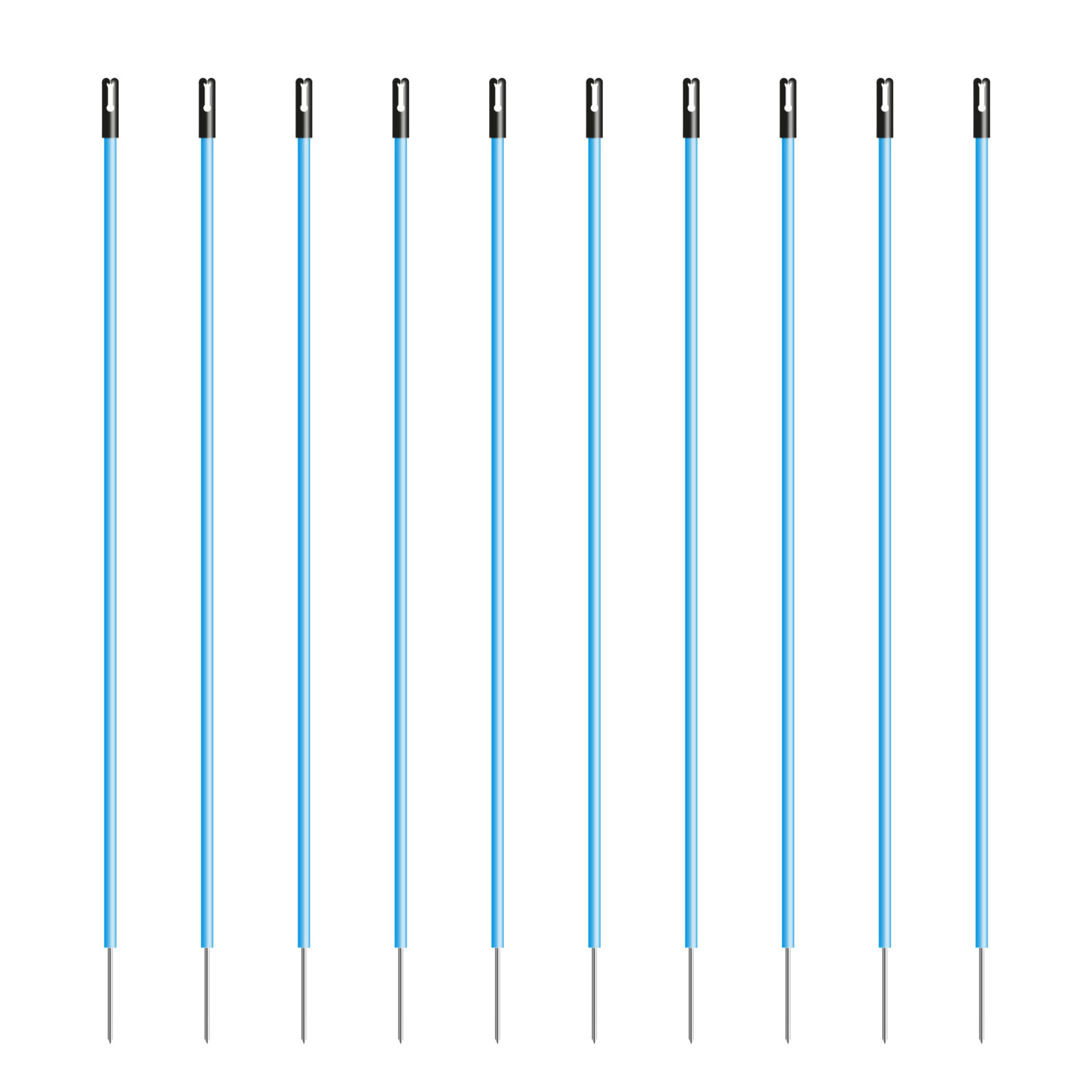 Gallagher Piquet PVC Gallagher – bleu, 1,35 m + pointe 0,20 m (lot de 10)