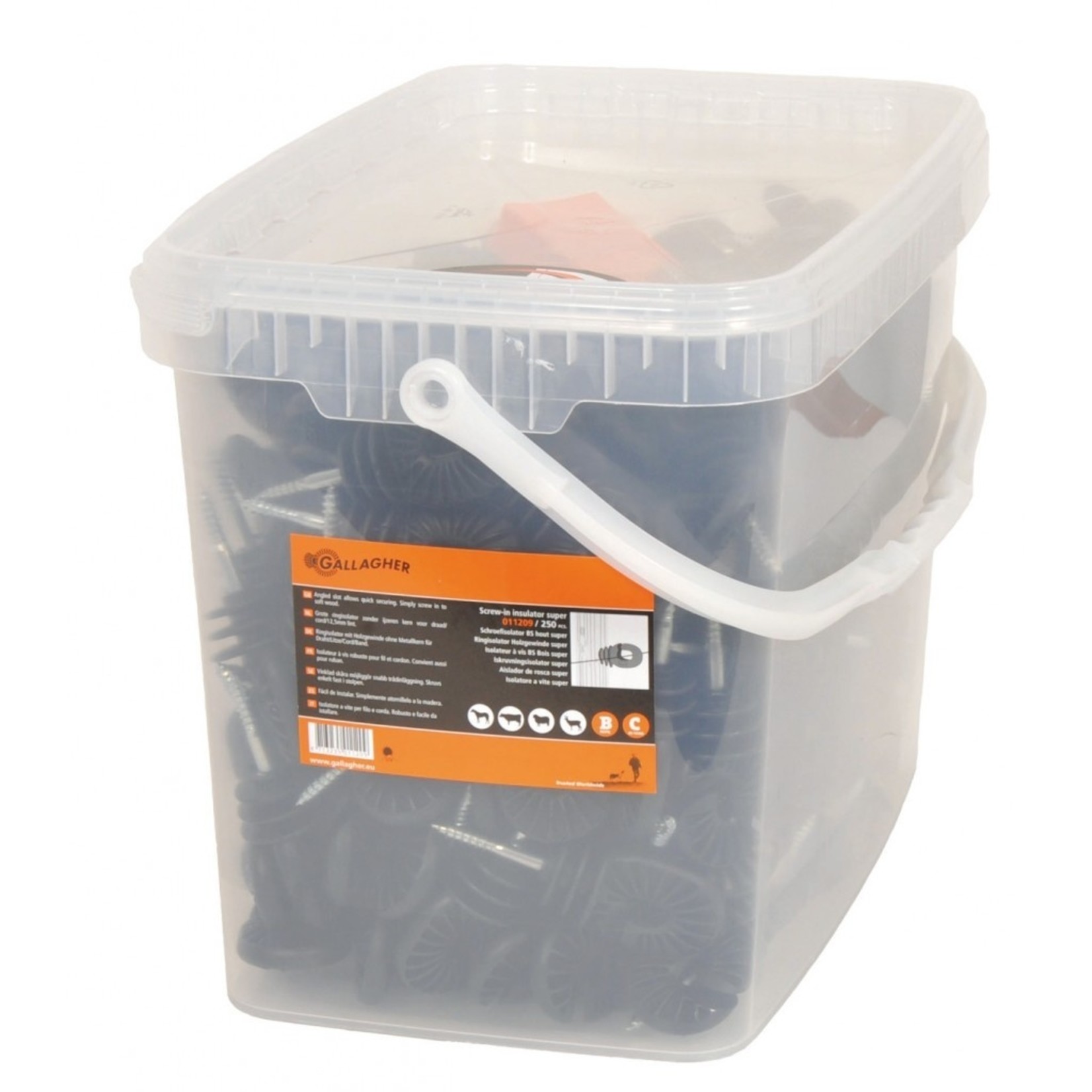 Gallagher Isolateur à vis Gallagher BS Super pour piquets bois (lot de 250)