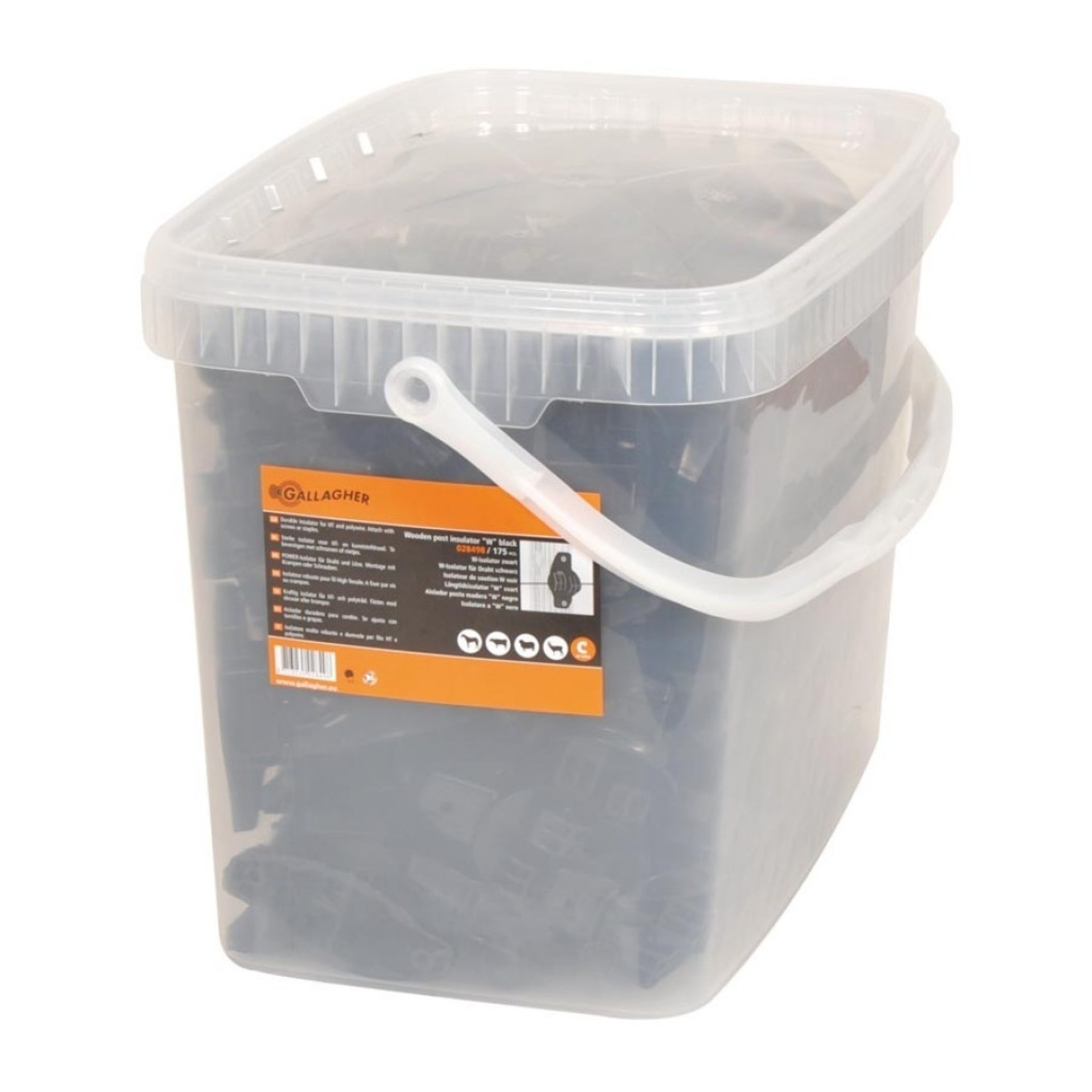 Gallagher Isolateur de soutien Gallagher W Standard – noir (lot de 175)