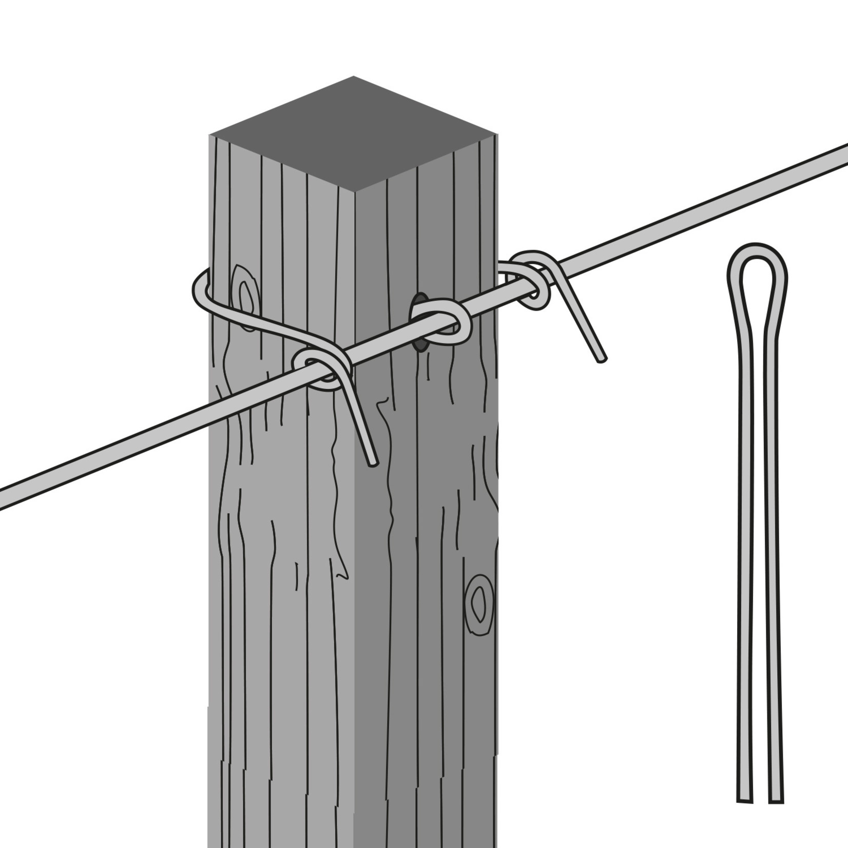Gallagher Épingle longue Gallagher pour piquets Insultimber et Eco (lot de 1 000)