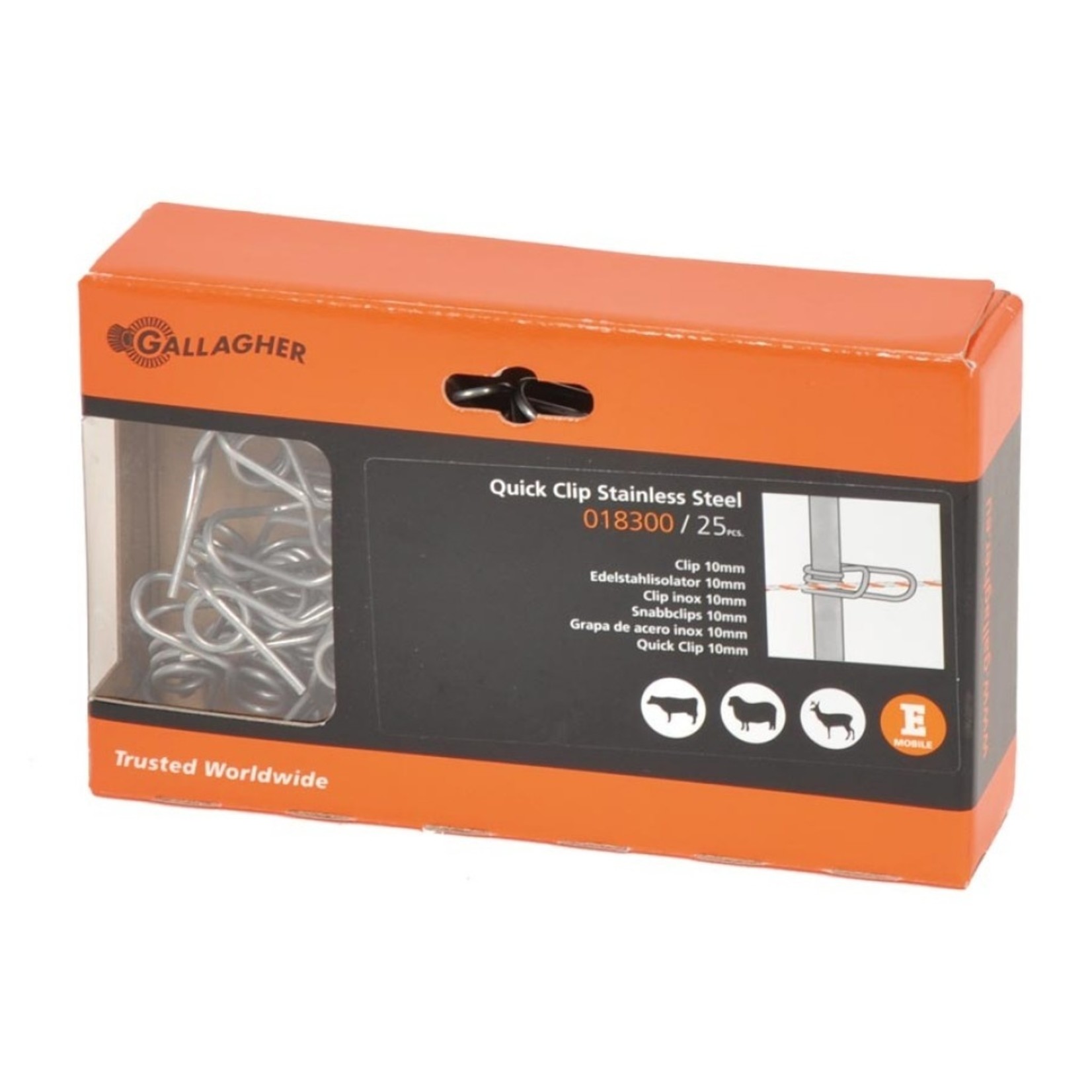 Gallagher Ressort inox réglable Gallagher – ø 10 mm (lot de 25)