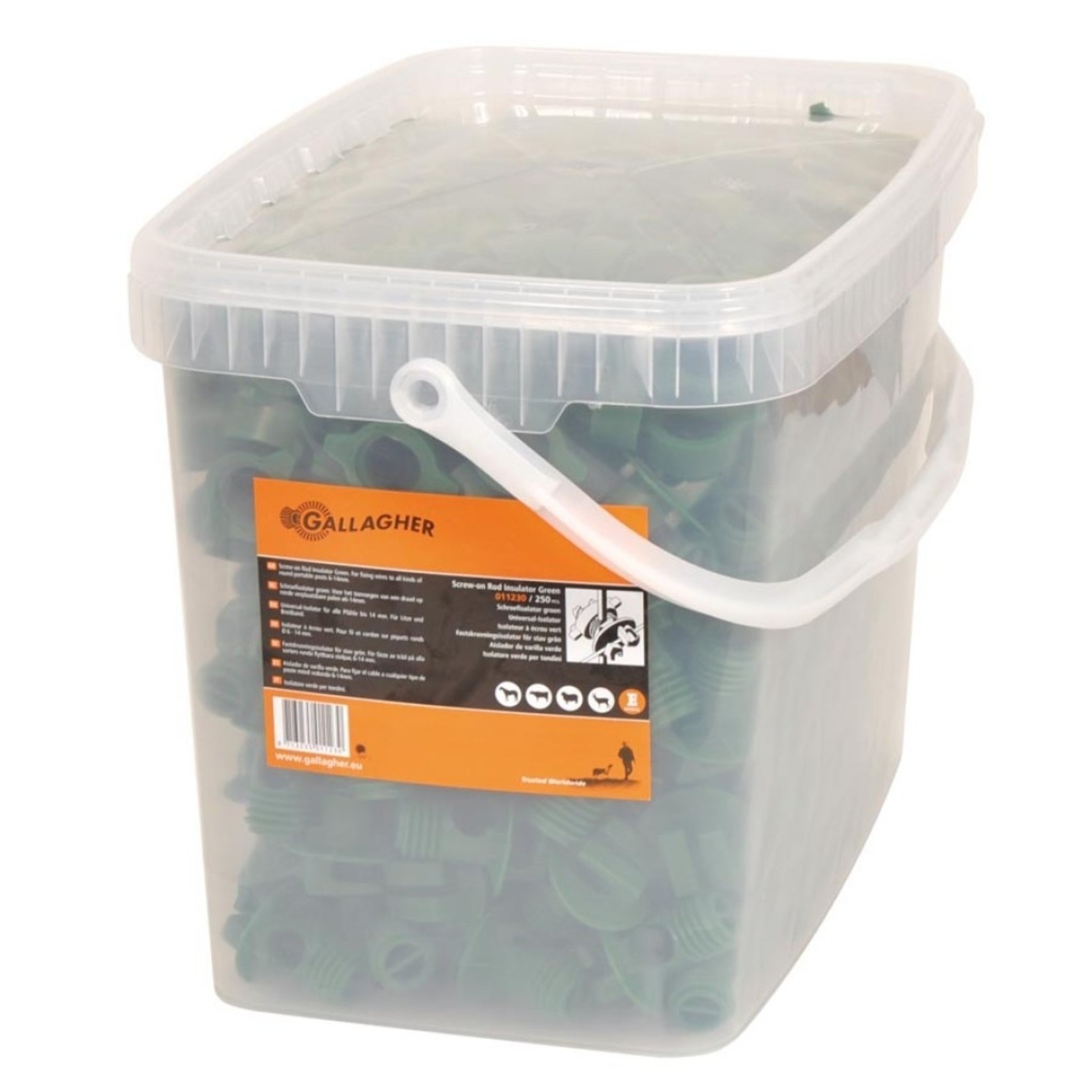 Gallagher Isolateur à écrou Gallagher – vert, ø 8,5-13 mm (lot de 250)
