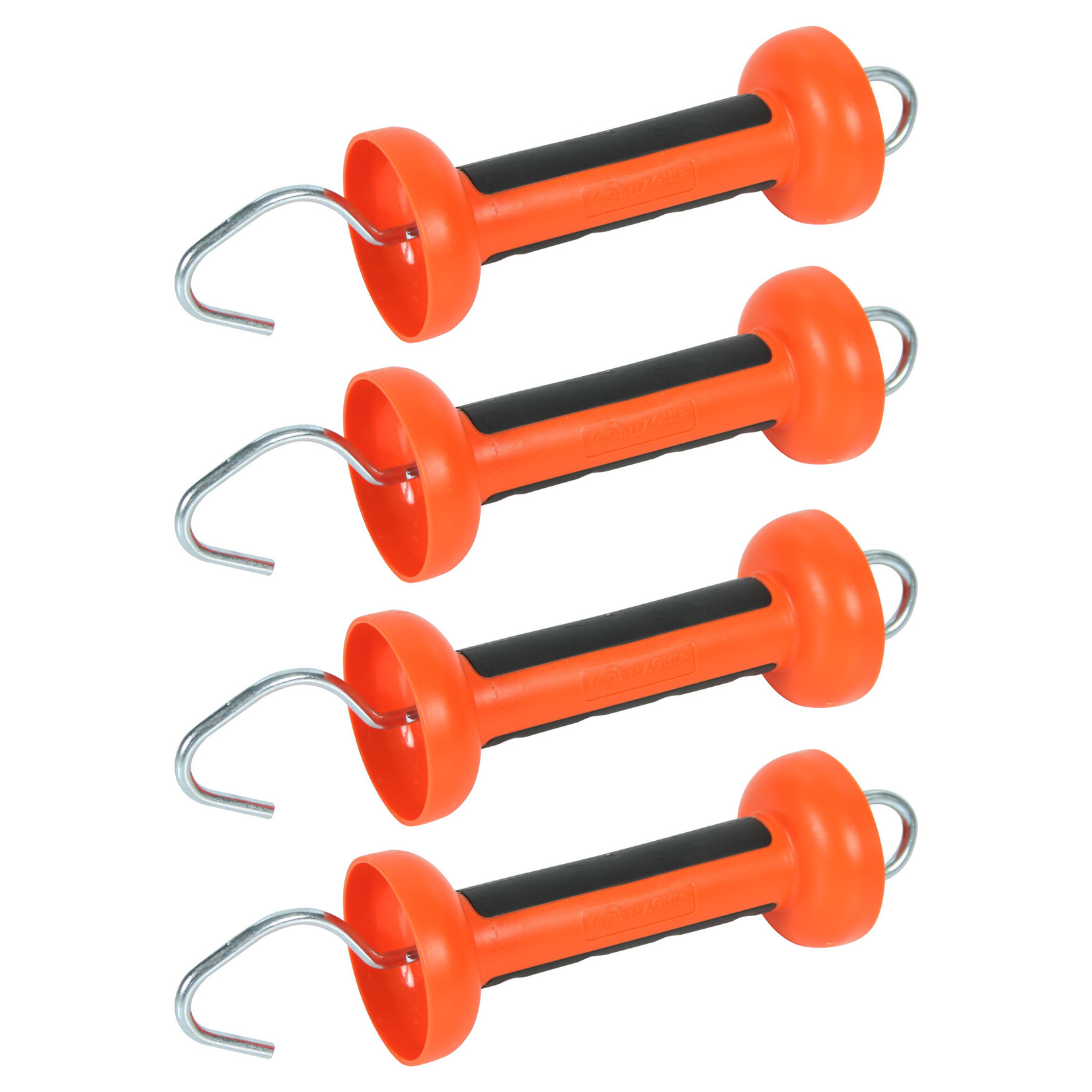 Gallagher Poignée de porte bi-matière Gallagher – orange, pour cordon (lot de 4)