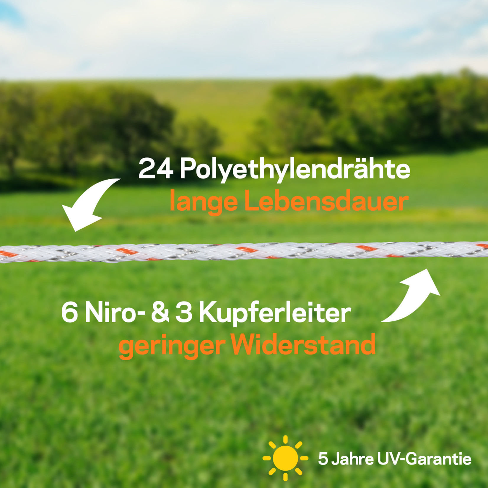 Gallagher Paquet DUO Vidoflex 9 Turbo (blanc, 2x400m)