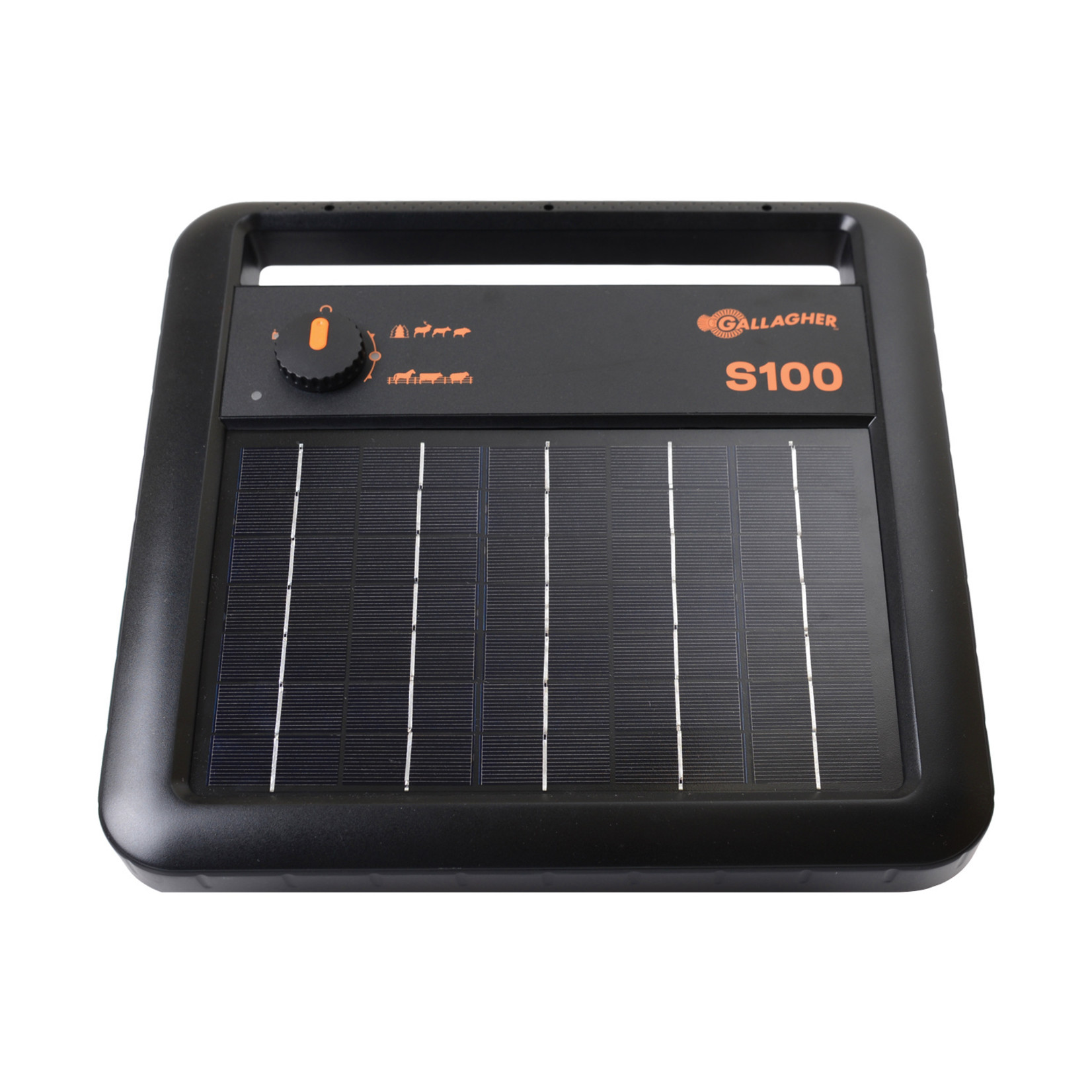 Gallagher S100 Électrificateur solaire avec batterie (1,0 J - Solaire) avec support gratuit