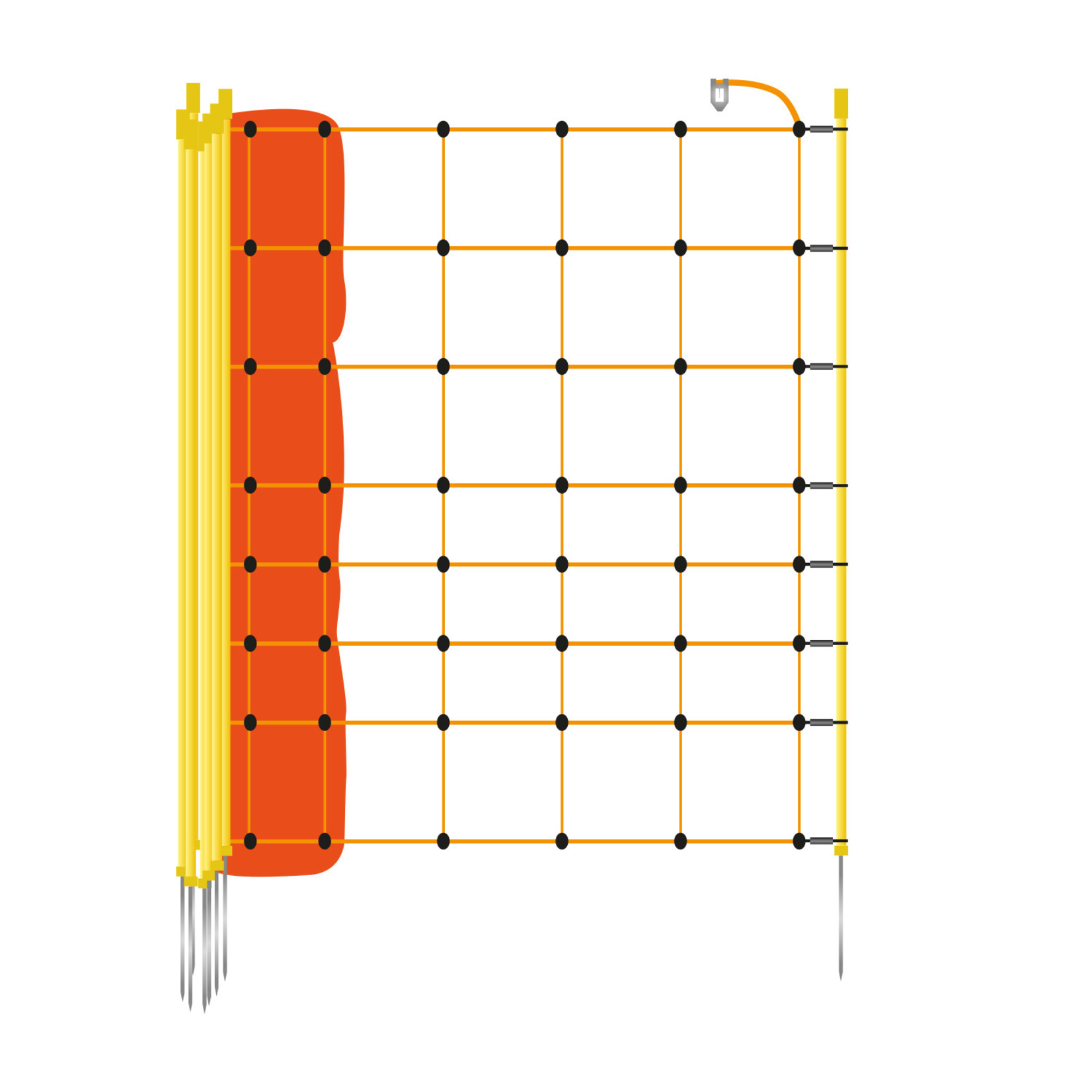 Gallagher Filet pour moutons Gallagher – 90 cm, 50 m, orange, 1 pointe