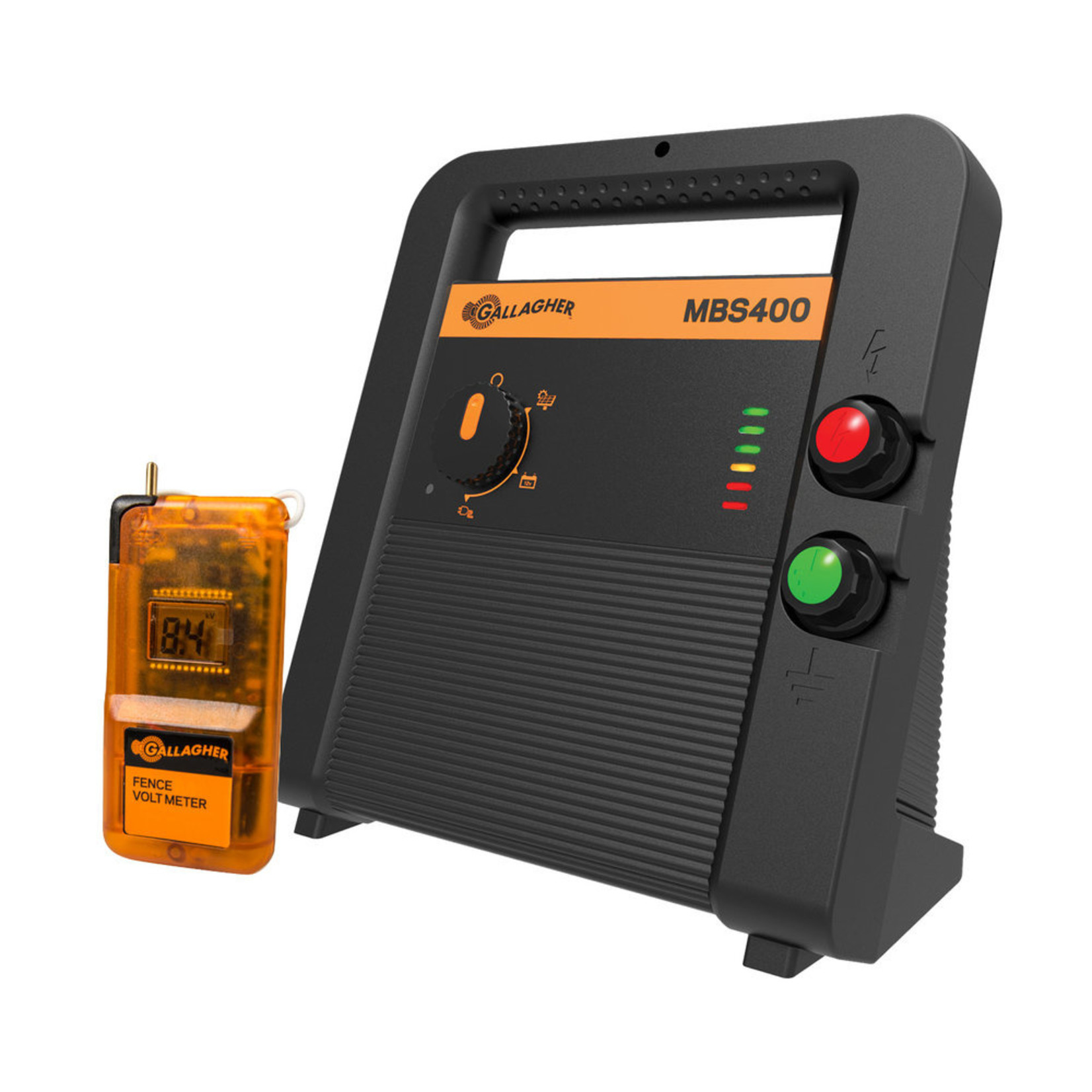 Gallagher MBS400 Électrificateur multipower (4,0J - 230 V/12 V/Solaire) avec voltmètre gratuit