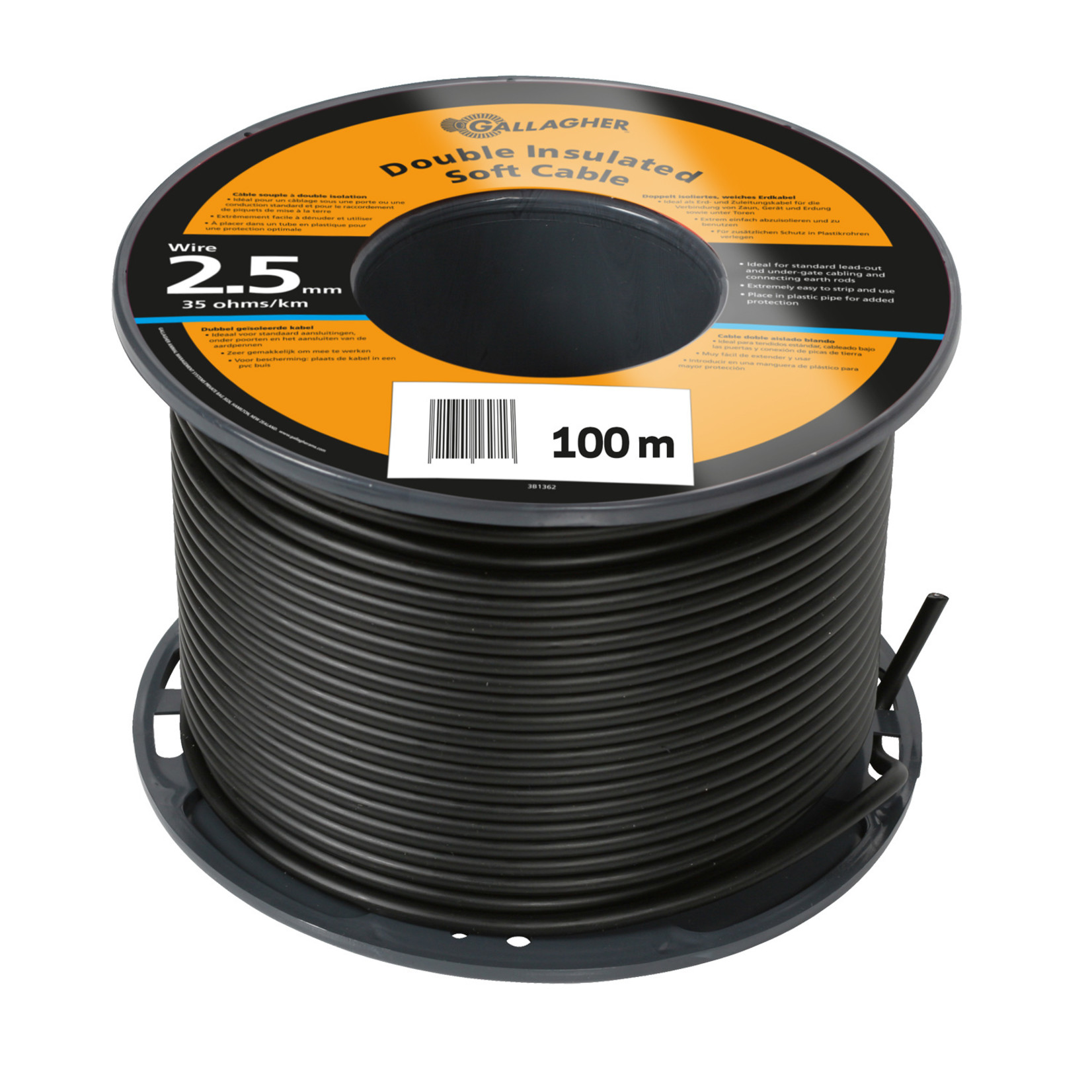 Gallagher Câble de terre Gallagher – ø 2,5 mm, 100 m
