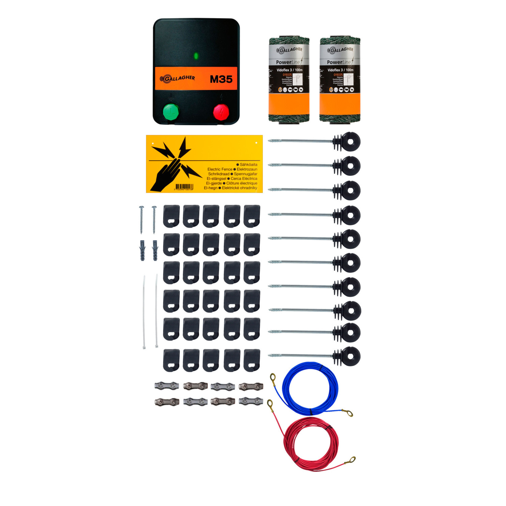 Gallagher Kit de clôture électrique pour chats Gallagher M35 – 230 V