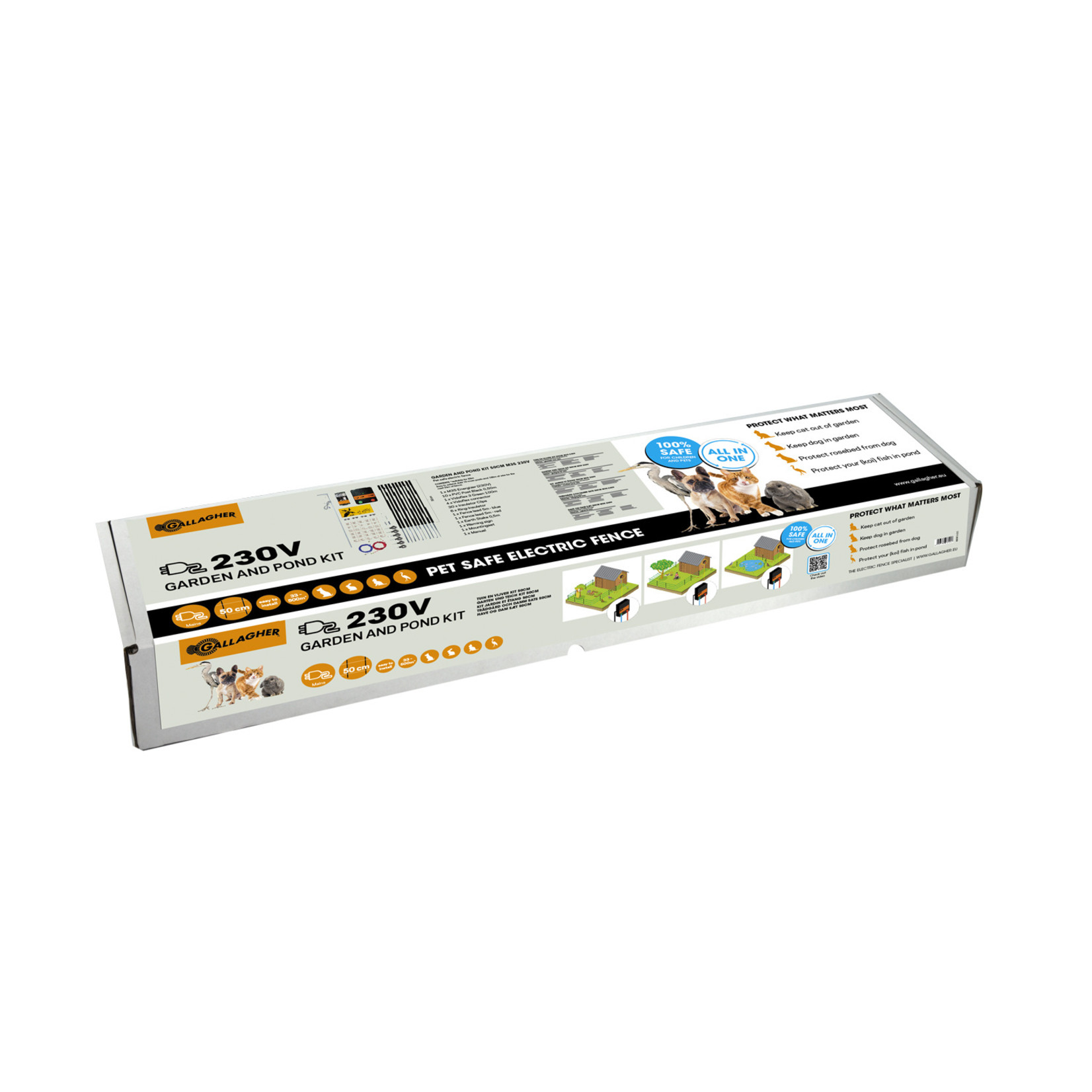 Gallagher Kit de clôture électrique jardin Gallagher M35 – 50 cm, 230 V