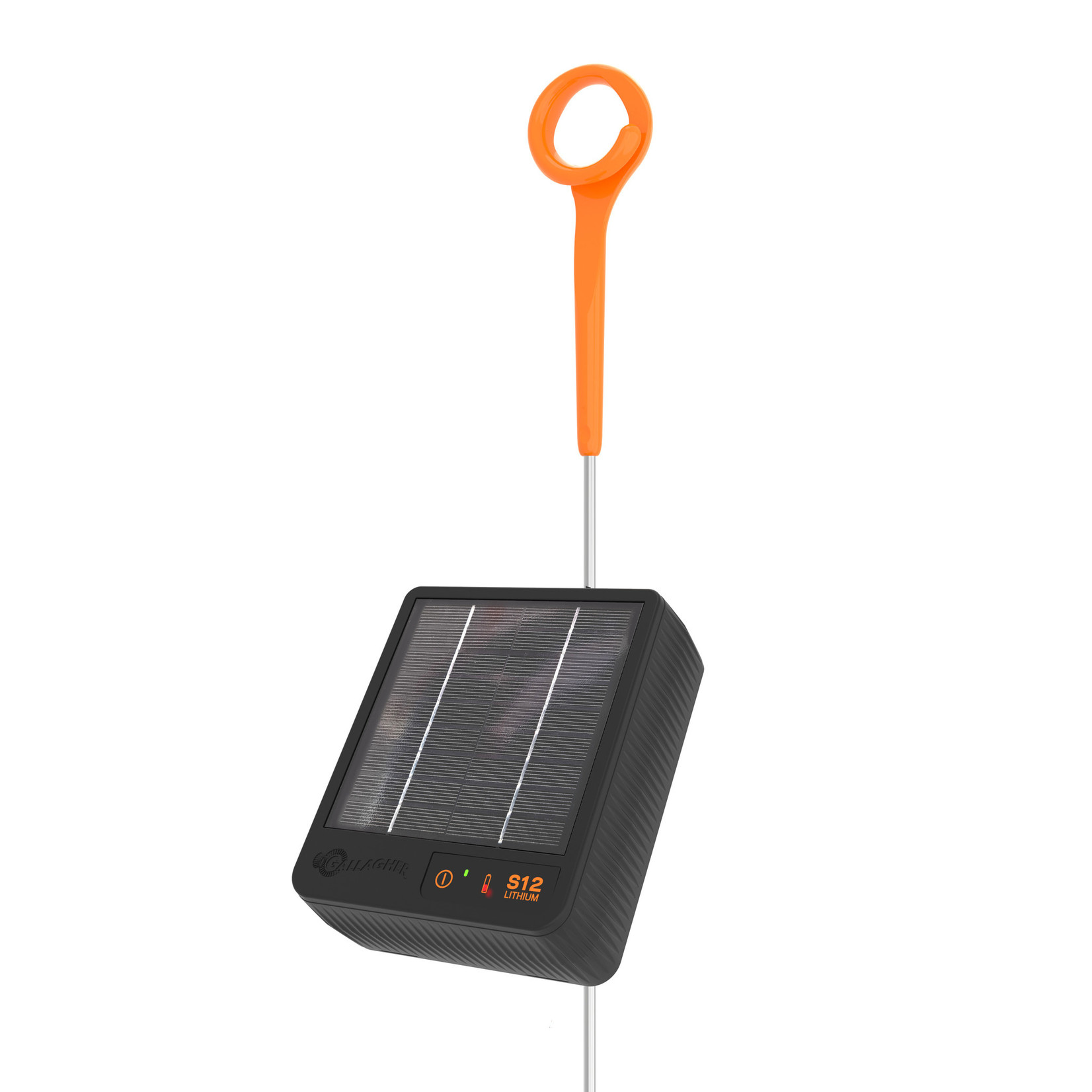 Gallagher S12li Électrificateur solaire avec batterie (0,12 J - Solaire) avec support gratuit