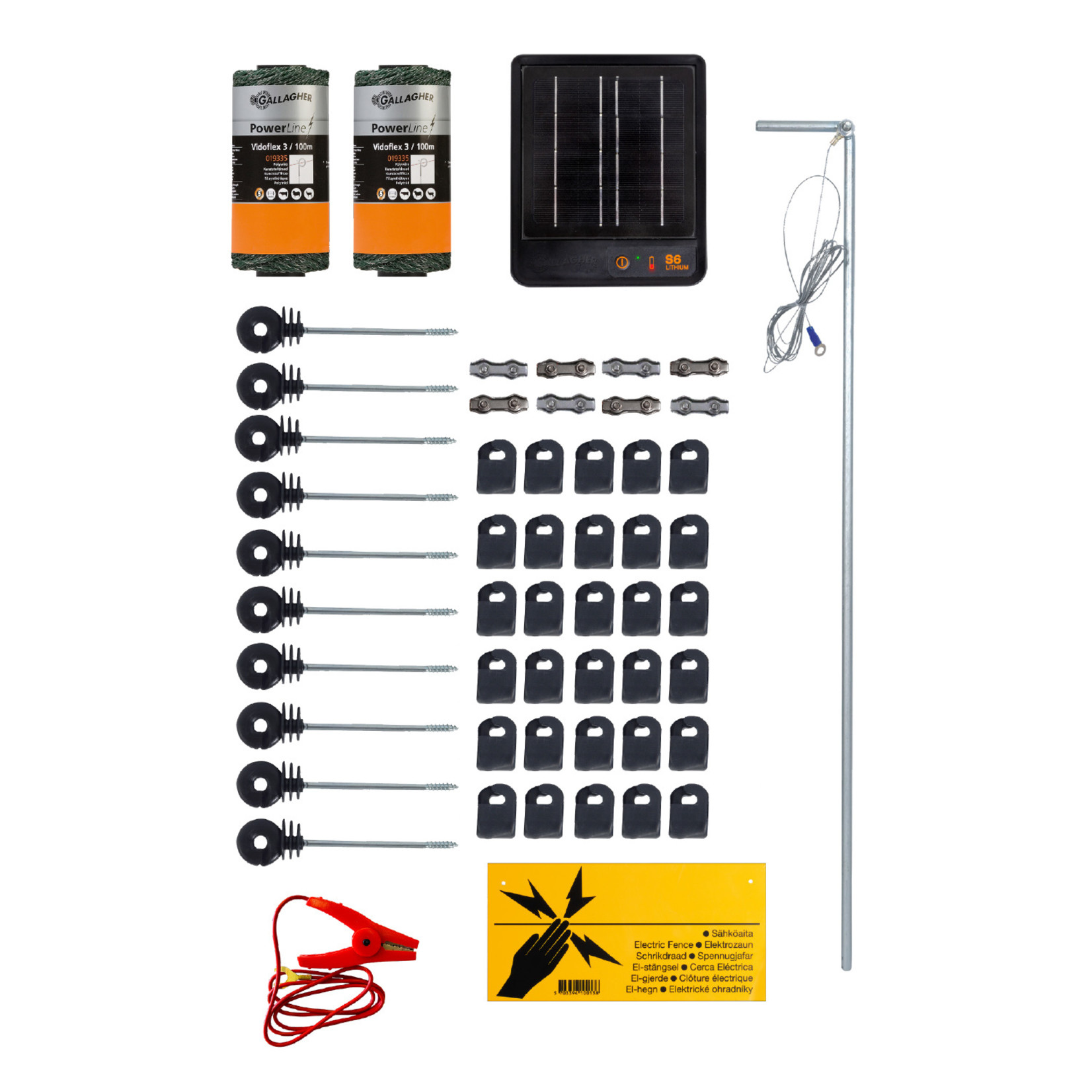 Gallagher  Kit Clôture Chat S6 Solaire – 50 cm