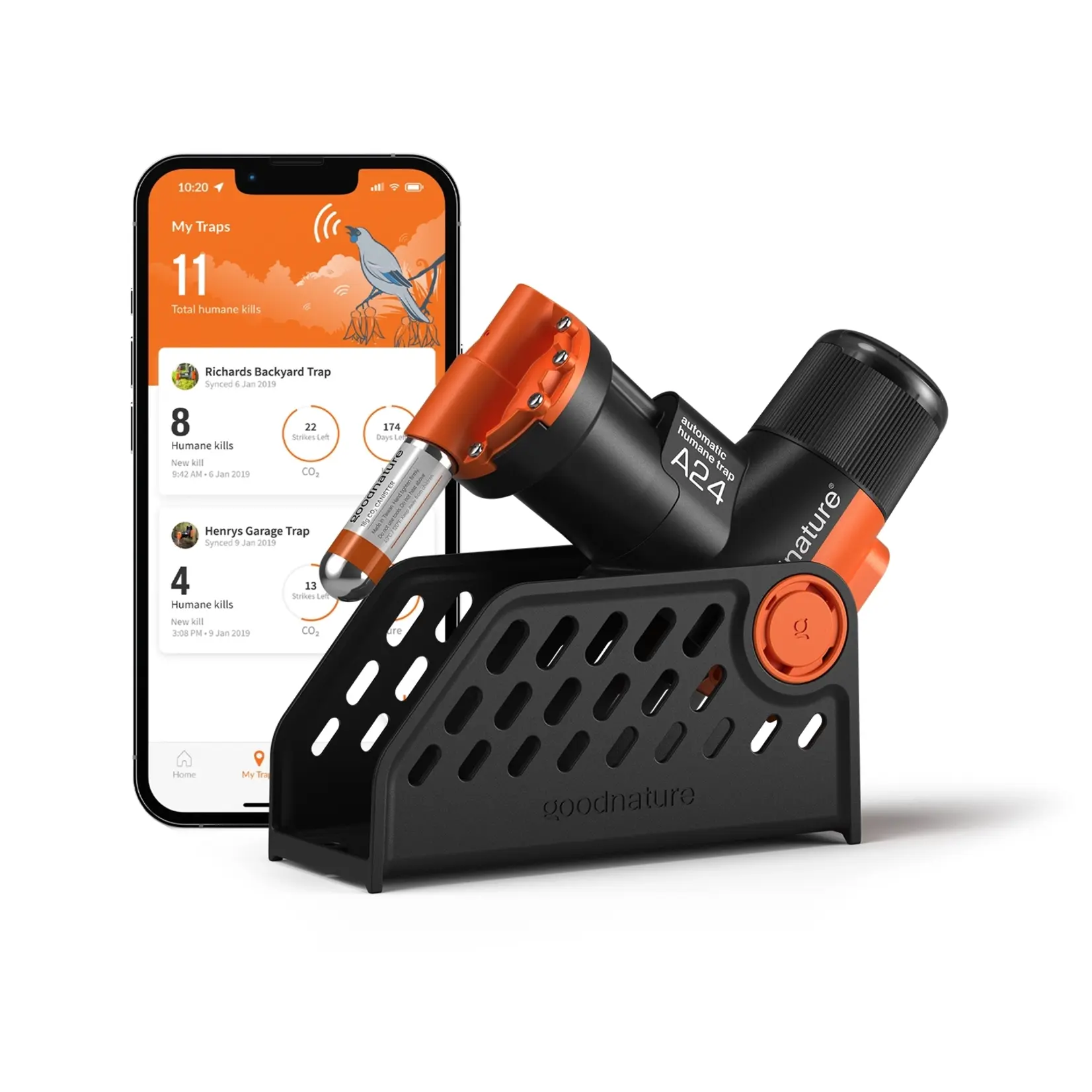 Goodnature Goodnature® Piège à rats A24 Smart Trap Kit + Smart Cap + Support