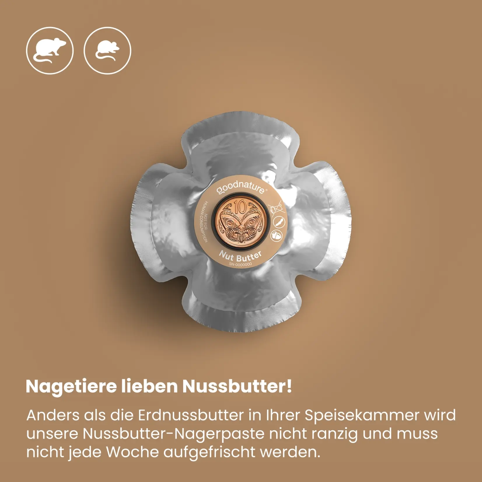 Goodnature Goodnature® Kit de recharge (6 mois) pour piège à rats A24 - Beurre de noix