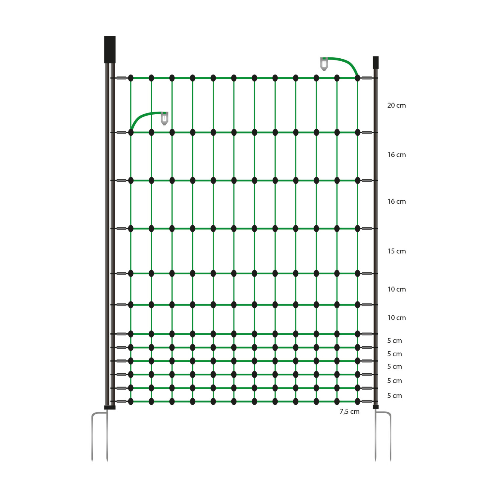 Gallagher Gallagher Barrière pour filets de pâturage 138 cm / 112 cm