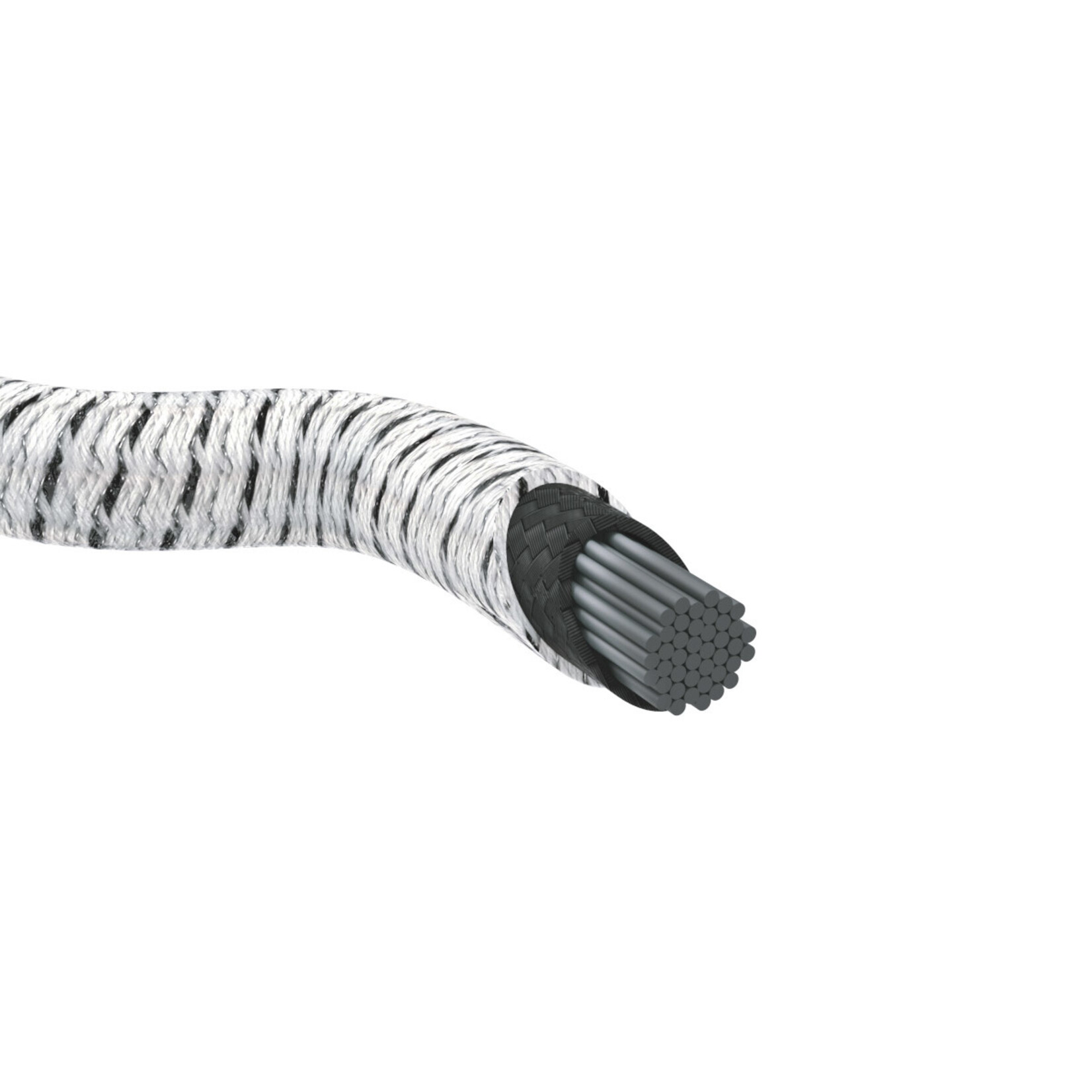 Gallagher Cordon élastique Gallagher – blanc/noir, 50 m