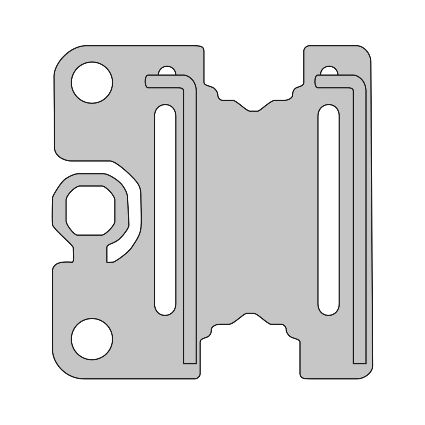 Gallagher Plaque intermédiaire Gallagher Multiconnect avec connecteur large bande (lot de 4)