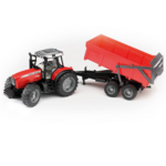 Bruder Tracteur Bruder Massey Ferguson 7480 avec remorque à benne basculante – 1:16