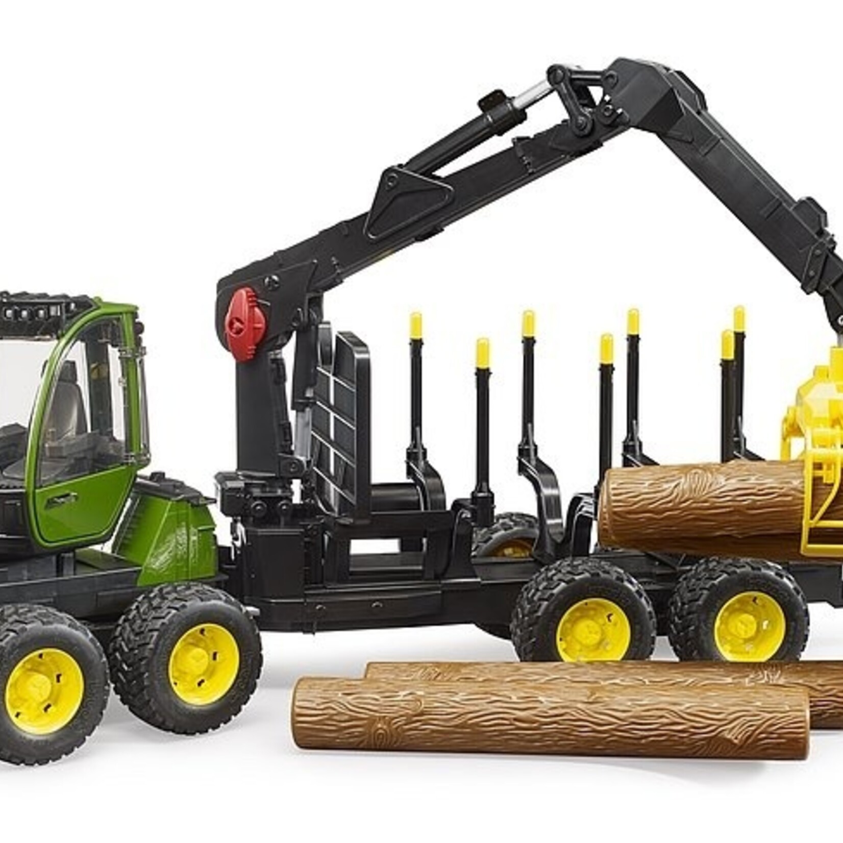 Bruder Porteur forestier Bruder John Deere 1210E avec grappin à bois – 1:16
