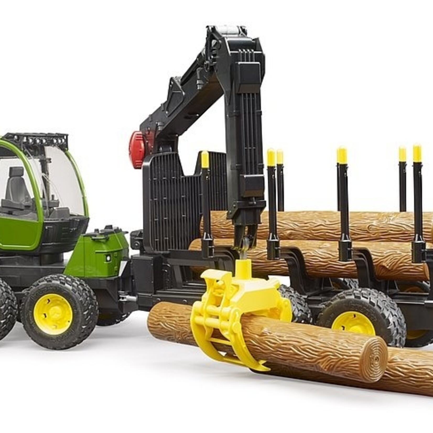 Bruder Porteur forestier Bruder John Deere 1210E avec grappin à bois – 1:16