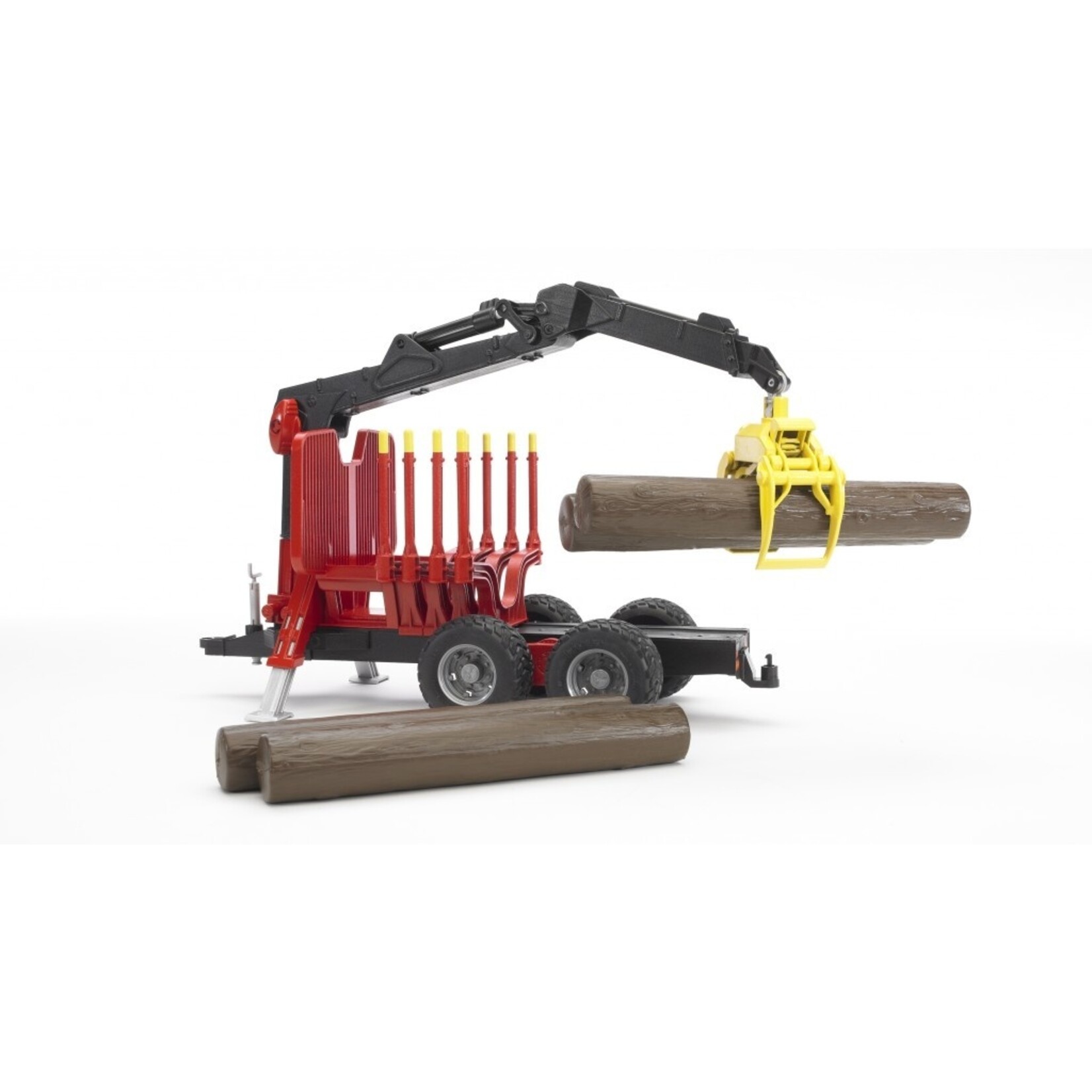 Bruder Remorque Bruder forestière avec grue de chargement et grappin – 1:16