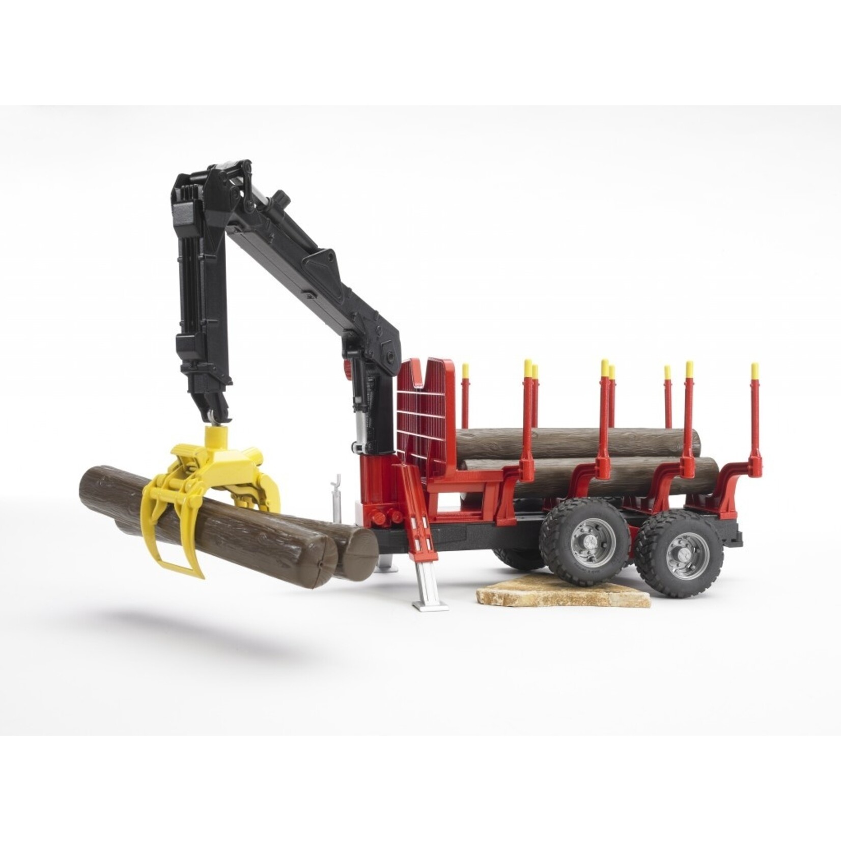 Bruder Remorque Bruder forestière avec grue de chargement et grappin – 1:16