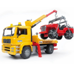 Bruder Voiture miniature Bruder Remorqueuse MAN TGA avec véhicule tout-terrain – 1:16
