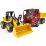 Bruder Camion Bruder MAN TGA de chantier et tracto pelle articulé FR 130 – 1:16