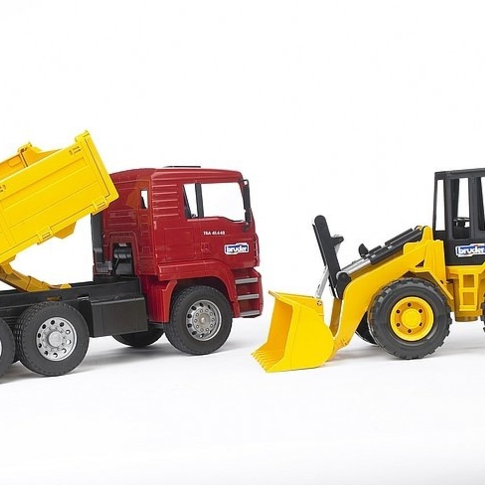 Bruder Camion Bruder MAN TGA de chantier et tracto pelle articulé FR 130 – 1:16